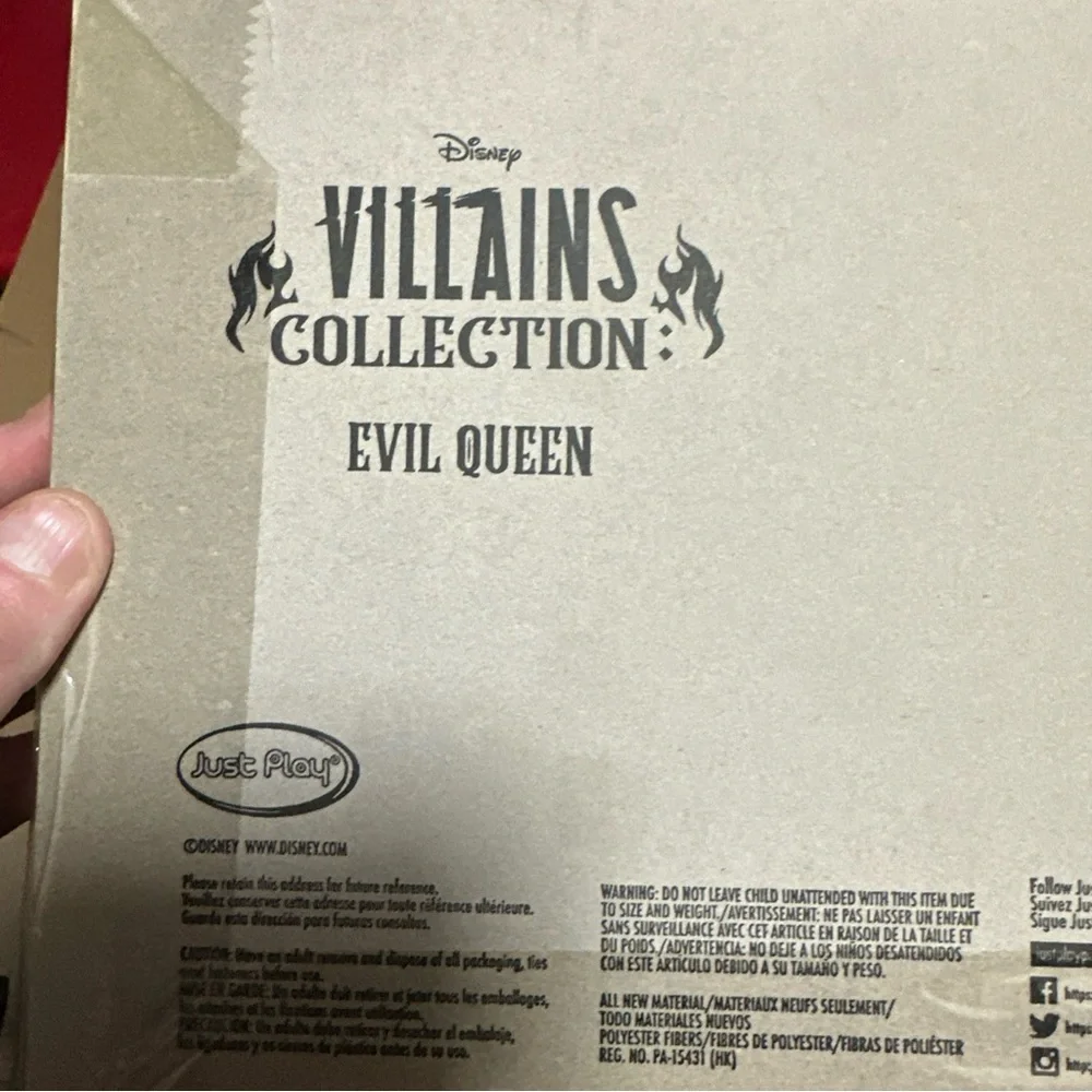 Disney Villain Collection: Evil Queen Plush, 13-inch Collectible Plush Doll: NEW